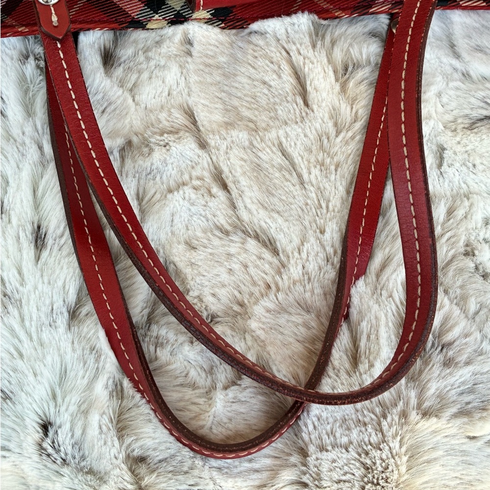 ❤️ Burberry Red Plaid Shoulder Bag - Picture 8 of 17